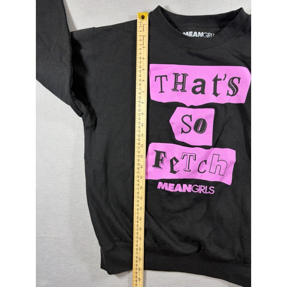 Women's Mean Girls That's So Fetch Graphic Sweatshirt Black Size Small Preppy - Picture 3 of 6